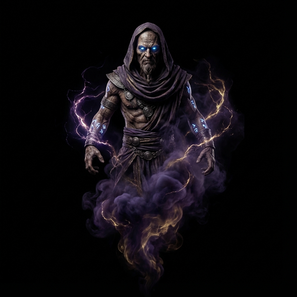 Genio del Baloto con lámpara mágica - mascota generadora de números de la suerte